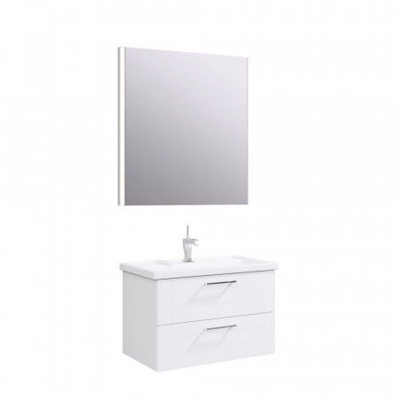 Мебель для ванной Aqwella Манчестер MAN01082 80 подвесная, зеркало, белый