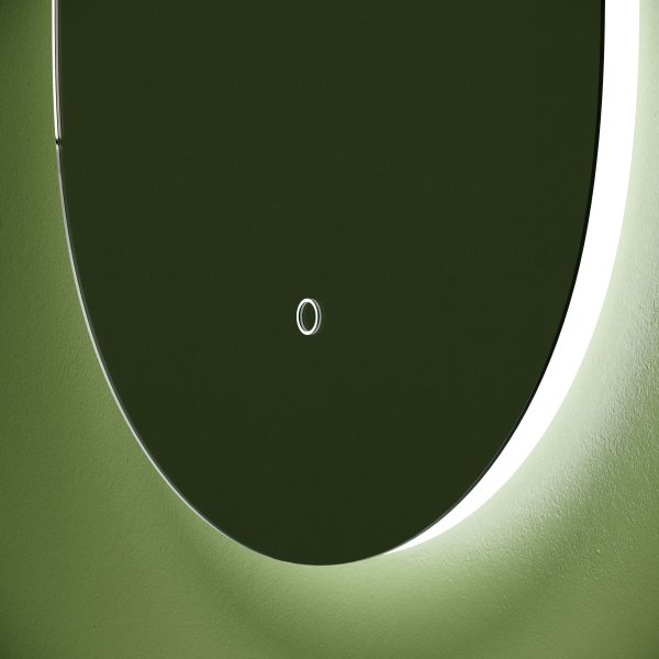 Зеркало для ванной комнаты SANCOS Oval, фоновая подсветка 550х1050 с сенсорным управлением на прикосновение,  OV55C