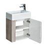 Тумба с раковиной Aquaton Вита 1A221401VTD70 45 белый глянец/ясень шимо