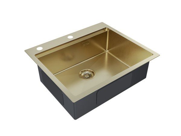Мойка для кухни нержавеющая  Paulmark BRIM-PRO PM705951-BG, брашированное золото