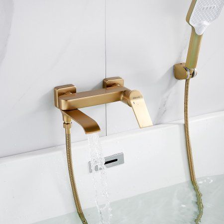 Смеситель для ванны однорычажный  Shevanik S4102G, Золотой сатин