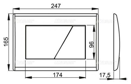 Кнопка смыва AlcaPlast ALCA M170 белый