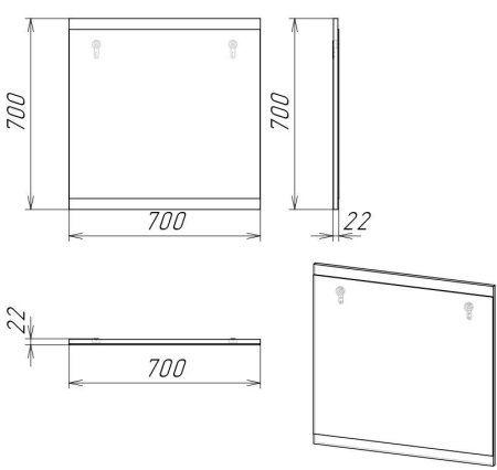 Зеркало Grossman Смарт 207005 70 графит