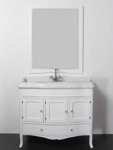 Зеркало Tiffany World Veronica 83 белый матовый