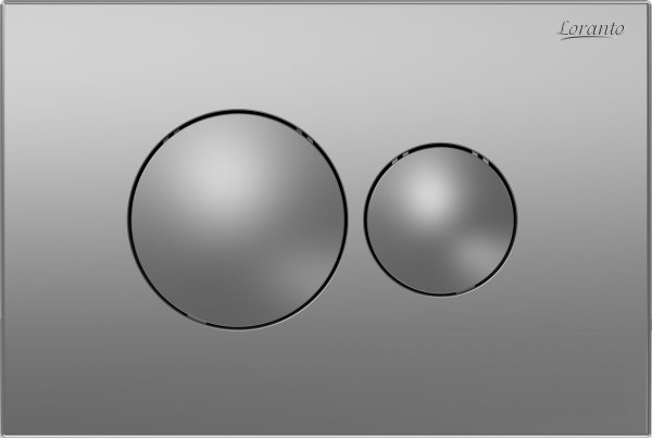 Кнопка смыва Loranto 24.6х1.4х16.5 для инсталляции, металл/пластик, цвет Хром матовый (7311)