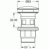 Донный клапан Grohe 40824000 для раковины