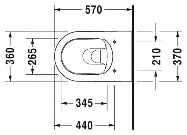 Унитаз подвесной Duravit ME by Starck 2530090000