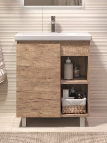 Тумба под раковину VIGO Milos 700-1-0 (Como) дуб золотой, поставляется в разобранном виде (317 дуб золотой)