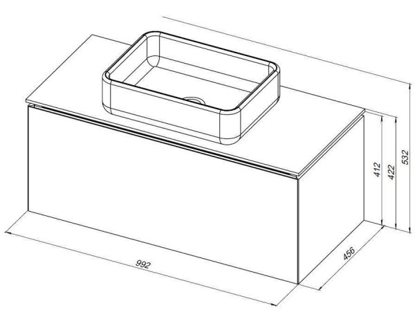 Тумба под раковину Allen Brau Infinity 100 1.21004.WM белый матовый