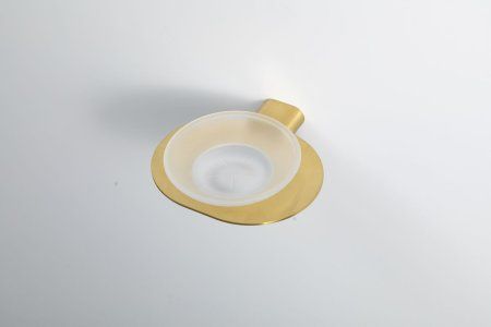 Мыльница стеклянная Gappo G3TE09NR02YS-3HM, золотой сатин