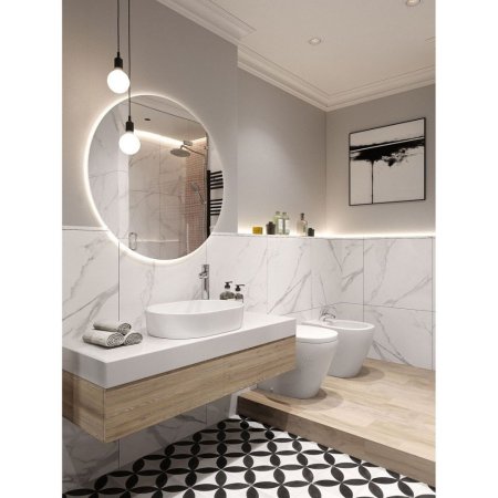 Зеркало Laufen Frame25 4.4743.1.900.144.1 55x55 круглое, с подсветкой