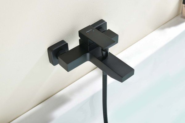 Смеситель для ванны AQUATEK, матовый черный AQ1640MB ЛИБРА, Черный матовый