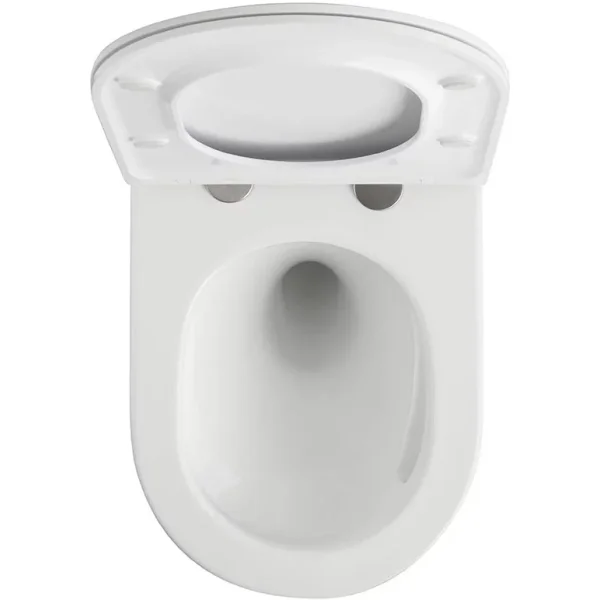 Унитаз подвесной Veconi Rino VRI-49T безободковый, торнадо, с сиденьем микролифт, белый