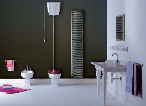 Унитаз Hidra Ceramica Ellade белый с высоким бачком, выпуск в стену