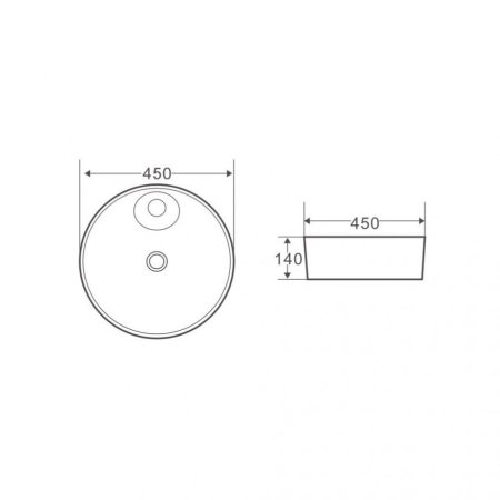 Раковина BelBagno BB1306 45 см белый