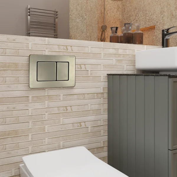 Кнопка смыва Charus Robusto FP.310.GNM.05 для инсталляции, оружейная сталь матовый