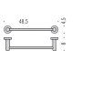 Полотенцедержатель Colombo Plus W4910.BM 48,5 белый матовый