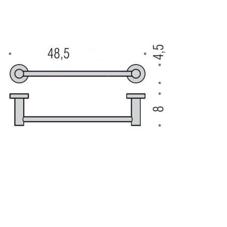 Полотенцедержатель Colombo Plus W4910.BM 48,5 белый матовый