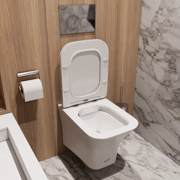 Унитаз подвесной Ceruttispa Vettore Aria  CT9242 безободковый, с сиденьем микролифт, белый матовый