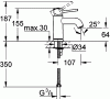 Смеситель Grohe BauClassic 23162000 для раковины