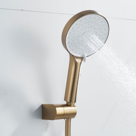Смеситель для душевой кабины однорычажный  Shevanik S4716G, Золотой сатин