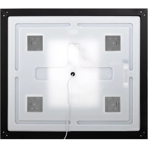 Зеркало BelBagno Kraft SPC-KRAFT-1000-800-LED-TCH-WARM-NERO 100x80 см, с LED-подсветкой, сенсорным выключателем, антизапотеванием, черный