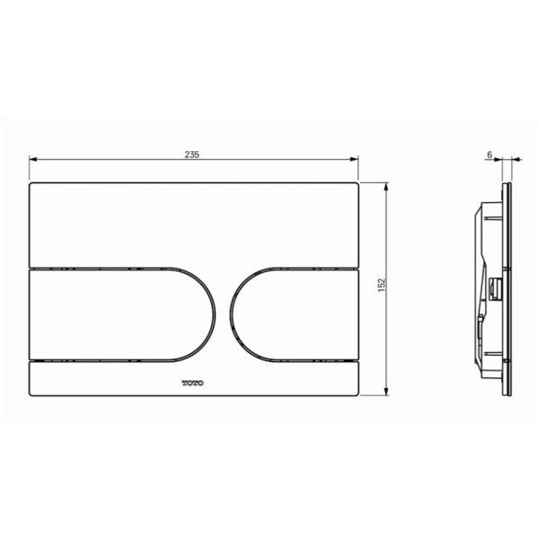 Кнопка смыва TOTO Neorest MB177EM#S сталь матовая