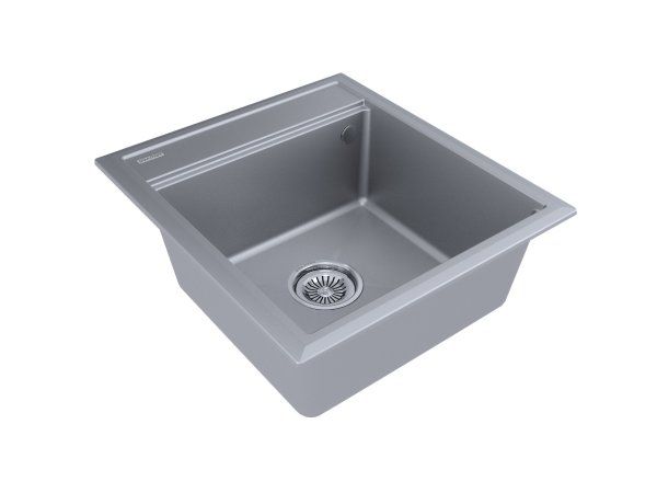 Мойка для кухни кварц Paulmark STEPIA PM114651-GRM, серый металлик