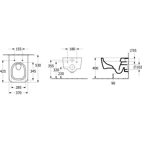 Унитаз подвесной Villeroy & Boch Skyla 4682CL01 безободковый, торнадо, с сиденьем микролифт, альпийский белый