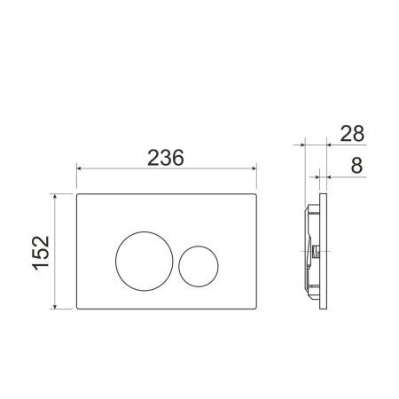 Инсталляция Ceramica Nova Envision/Round CN1001M с кнопкой смыва, хром