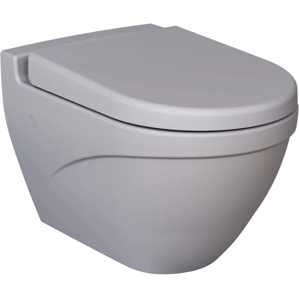 Унитаз подвесной Ambassador Nord 133T20301 безободковый, серый матовый