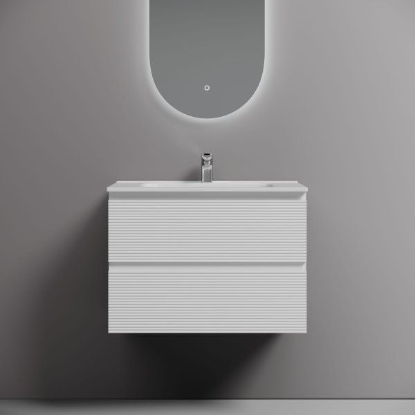 Тумба подвесная SANCOS Folk 690х445х500, c двумя ящиками оснащенными доводчиками, Bianco, FL70W