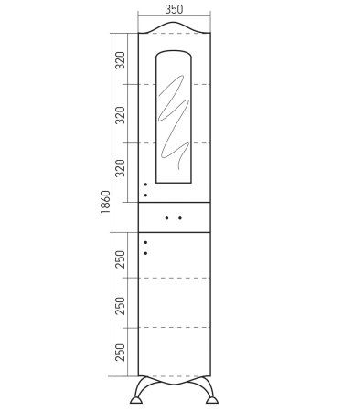 Пенал MIXLINE Вивальди-35 правый (524717)