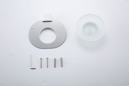 Мыльница стеклянная Gappo G3LU09EM02QA-8SO, хром/белая