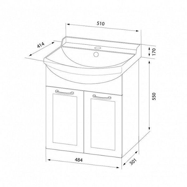 Тумба с раковиной IDDIS Kantri KAXGN5NX0WXT2iUY95SUK бежевый