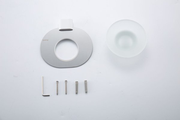 Мыльница стеклянная Gappo G3LU09EM02QA-8SO, хром/белая