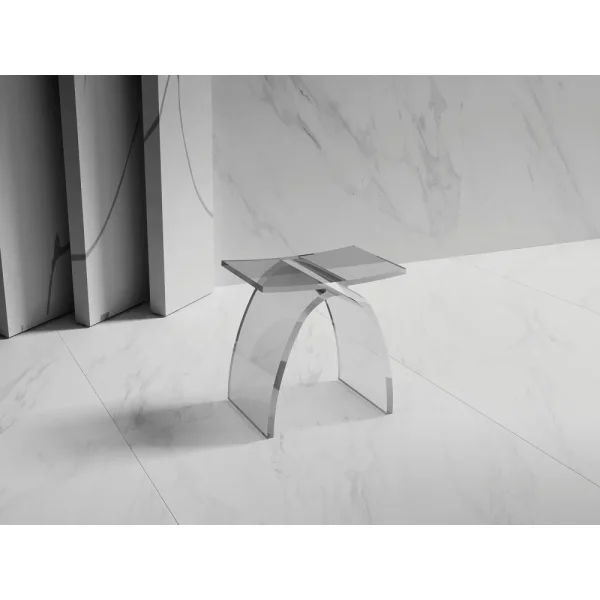 Стульчик для ванной Abber Kristall AT1739Perle прозрачный