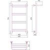 Полотенцесушитель водяной Стилье Версия-Н1 80х40 с полкой, хром