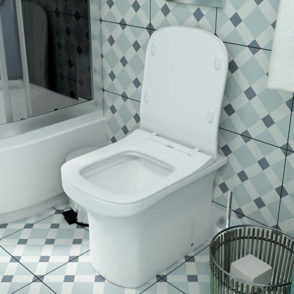 Унитаз приставной Teymi Nura HD безободковый, сиденье микролифт T40109