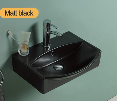 Умывальник CeramaLux 78014CMB, Черно-Матовый