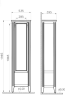 Шкаф-пенал VitrA Valarte 62241 40 L серый матовый