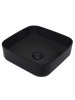 Раковина накладная квадратная, AQUAme AQM5011 цвет черный матовый 390x390x130
