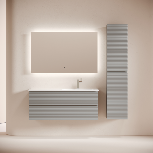 Тумба подвесная SANCOS Folk  правая 1195х445х500, c двумя ящиками оснащенными доводчиками, Ergraut soft, FL120RES