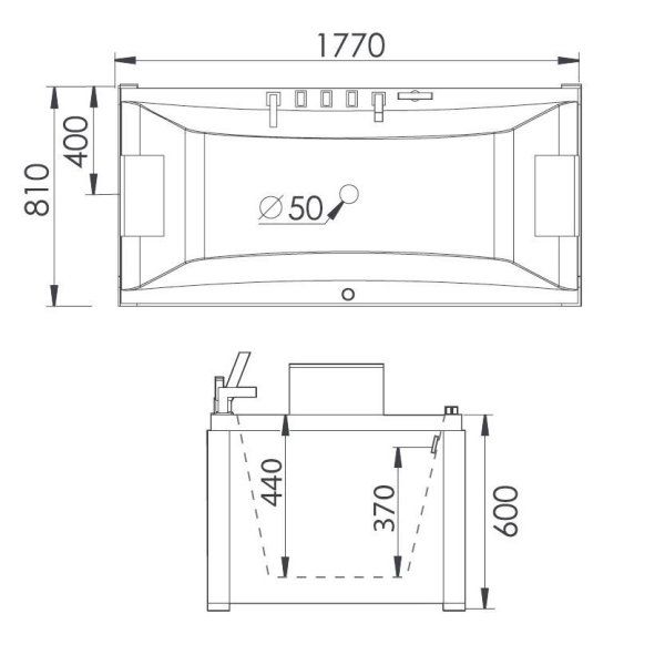 Акриловая ванна Gemy G9076 B с гидромассажем