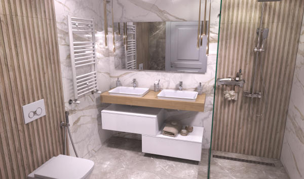 Тумба подвесная Velvex Unit 80, выс. 27, выдв. ящик, белый матовый (tp.UNI.80.1Y белый матовый)