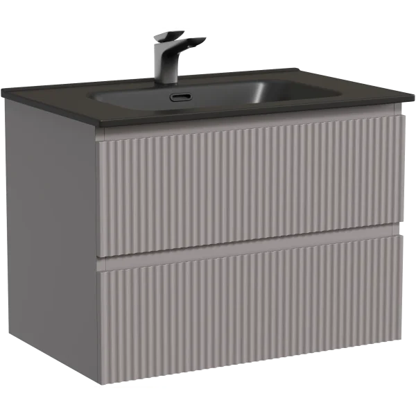 Тумба под раковину Sancos Snob R SNR70SM 69 см, подвесная, серый матовый