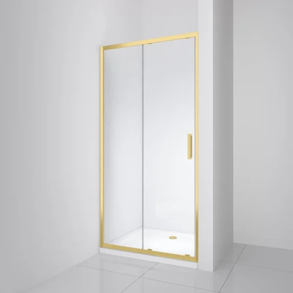 Душевая дверь BelBagno Luce LUCE-BF-1-100-C-ORO 100 см, профиль золотой, стекло прозрачное
