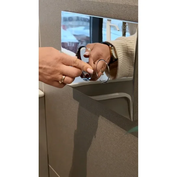 Кнопка смыва Boheme 668-GM для инсталляции, графит матовый