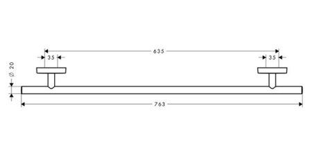 Полотенцедержатель Hansgrohe PuraVida 41506000 60 см