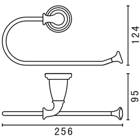 Полотенцедержатель Art&Max Bianchi AM-3680AW хром